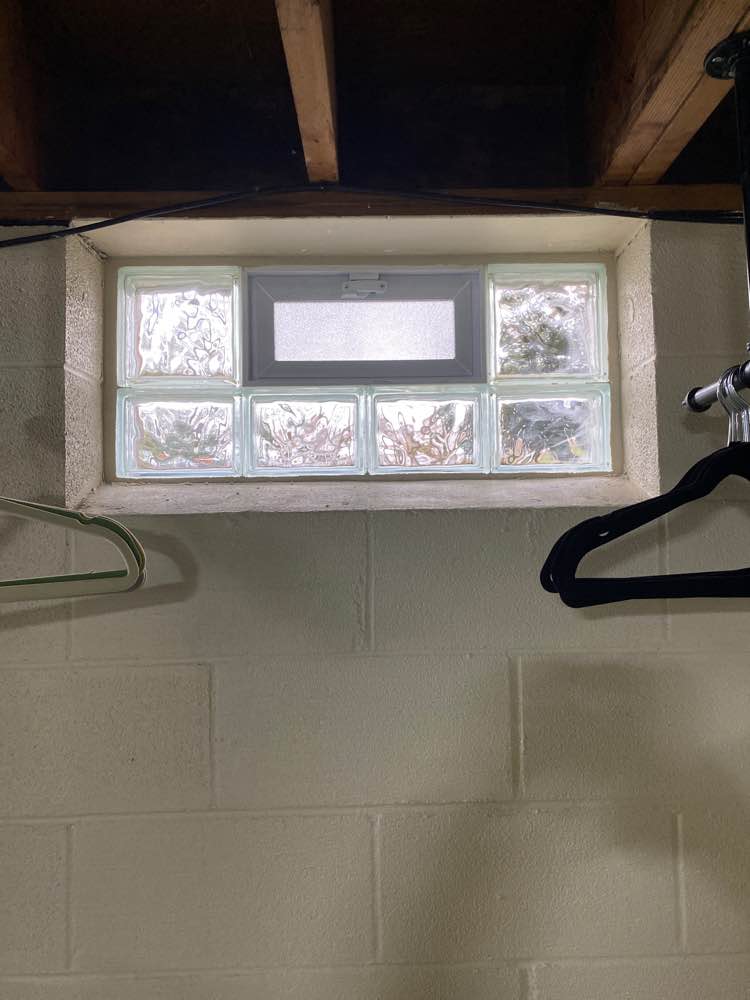 Egress window installation — interior view, Northeast Ohio